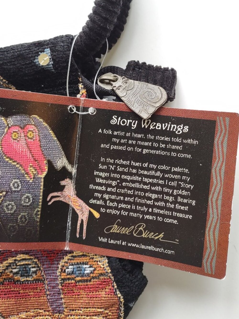 NEW Laurel Burch Fantastic Feline Tapestry Shoulder Bag Boho Whimsy Artsy Cats - Picture 8 of 9
